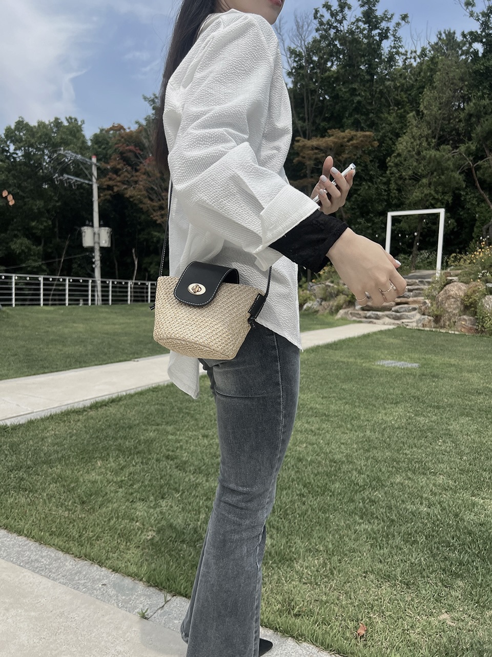 Medium Buckle Flap Mini Crossbody Bag (2 colors)