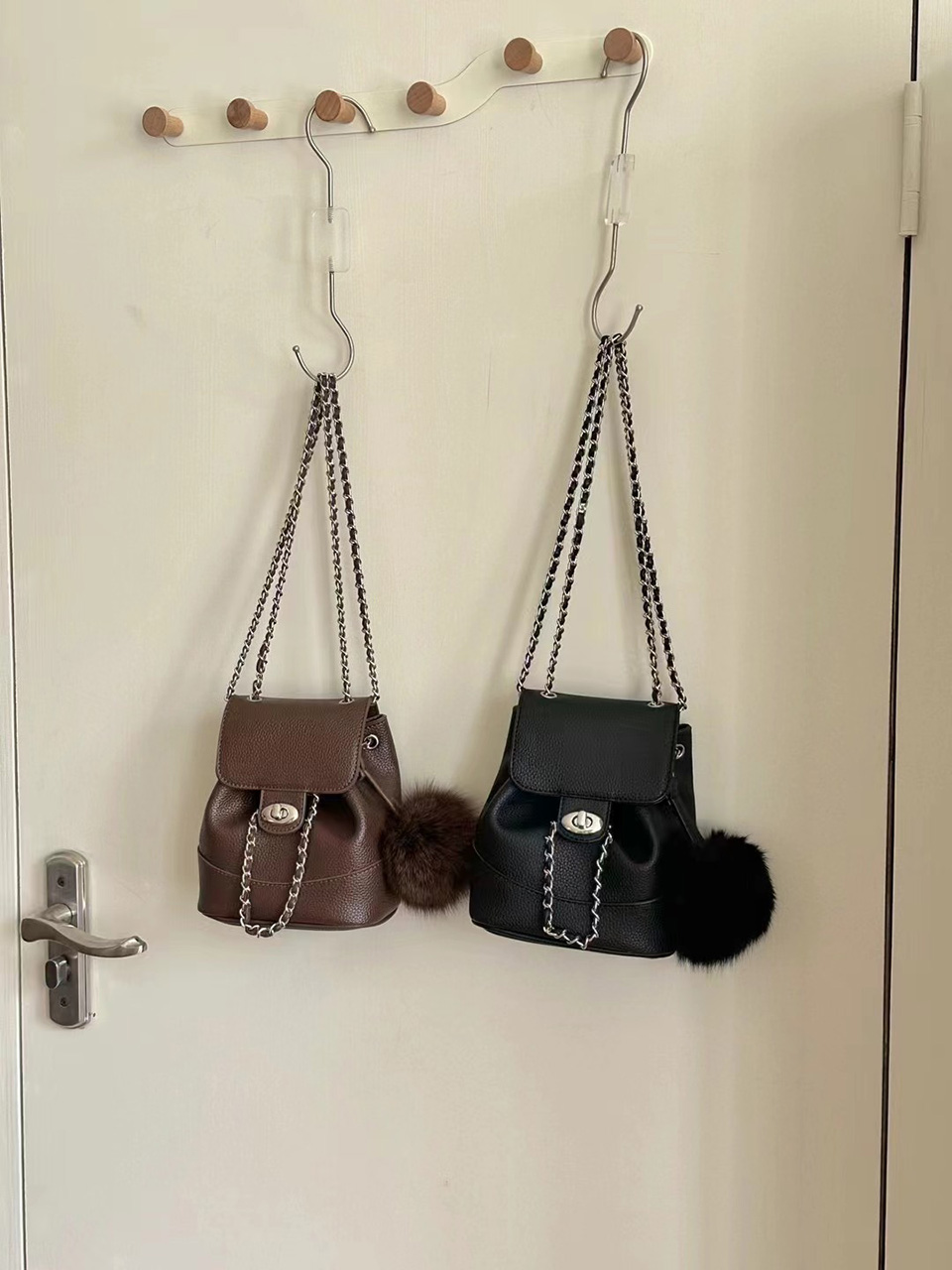 [Fur Keychain Included] Boel Mini Chain Shoulder Bag
