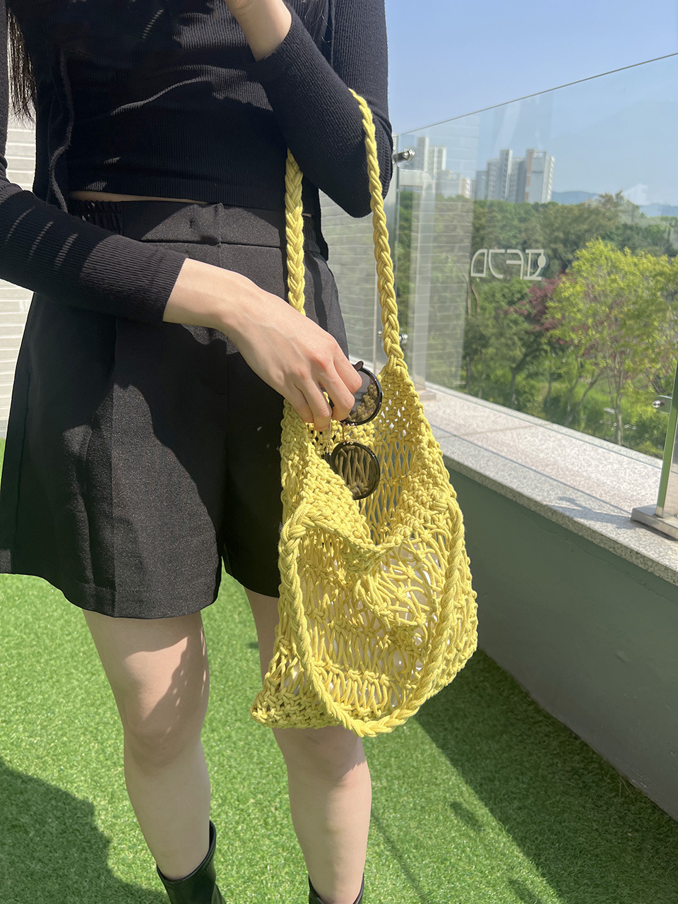 Knitted mesh shoulder bag (5 colors)