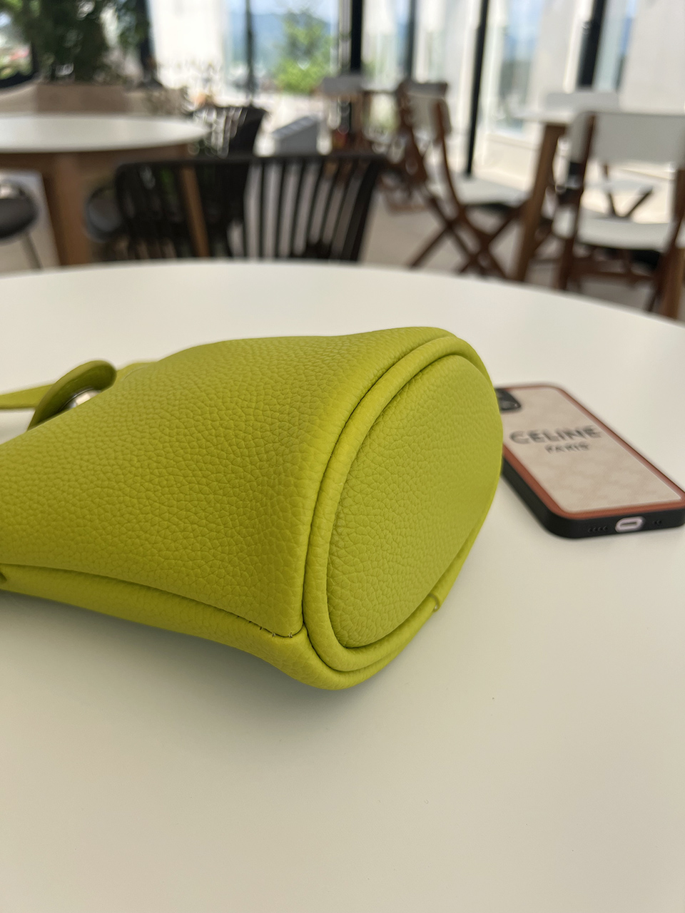 Button-belted mini cross-shoulder bag