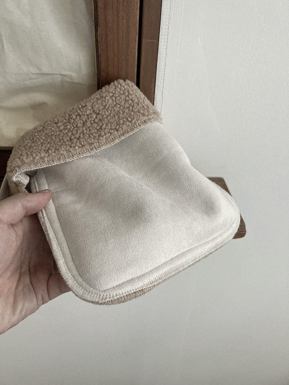Sheepskin Boa Suede Mini Shoulder Bag