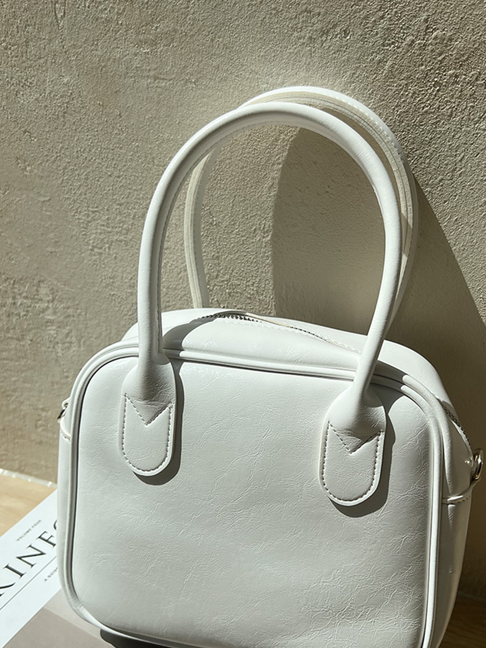 Tammy Square Silver 2-Way Tote Bag