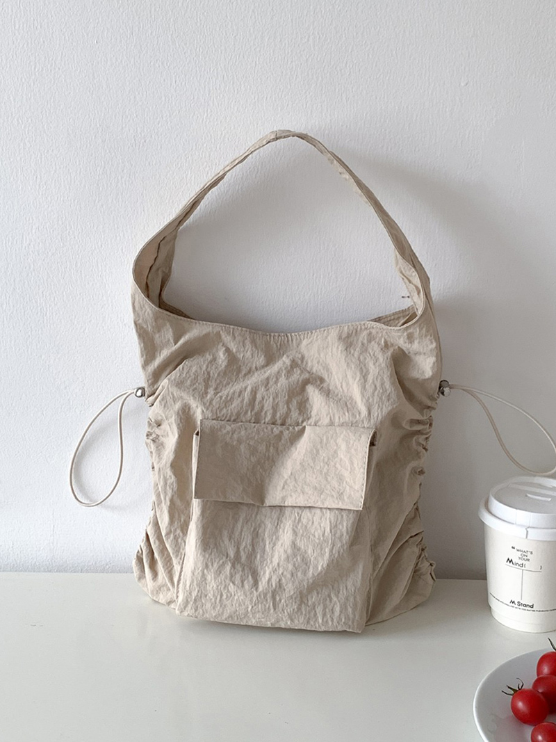 Catherine Pocket Shirring Side String Shoulder Bag