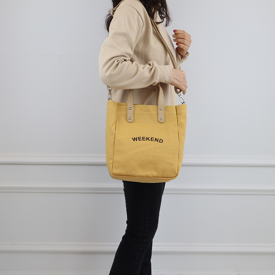 Canvas Lettering 2-Way Bag