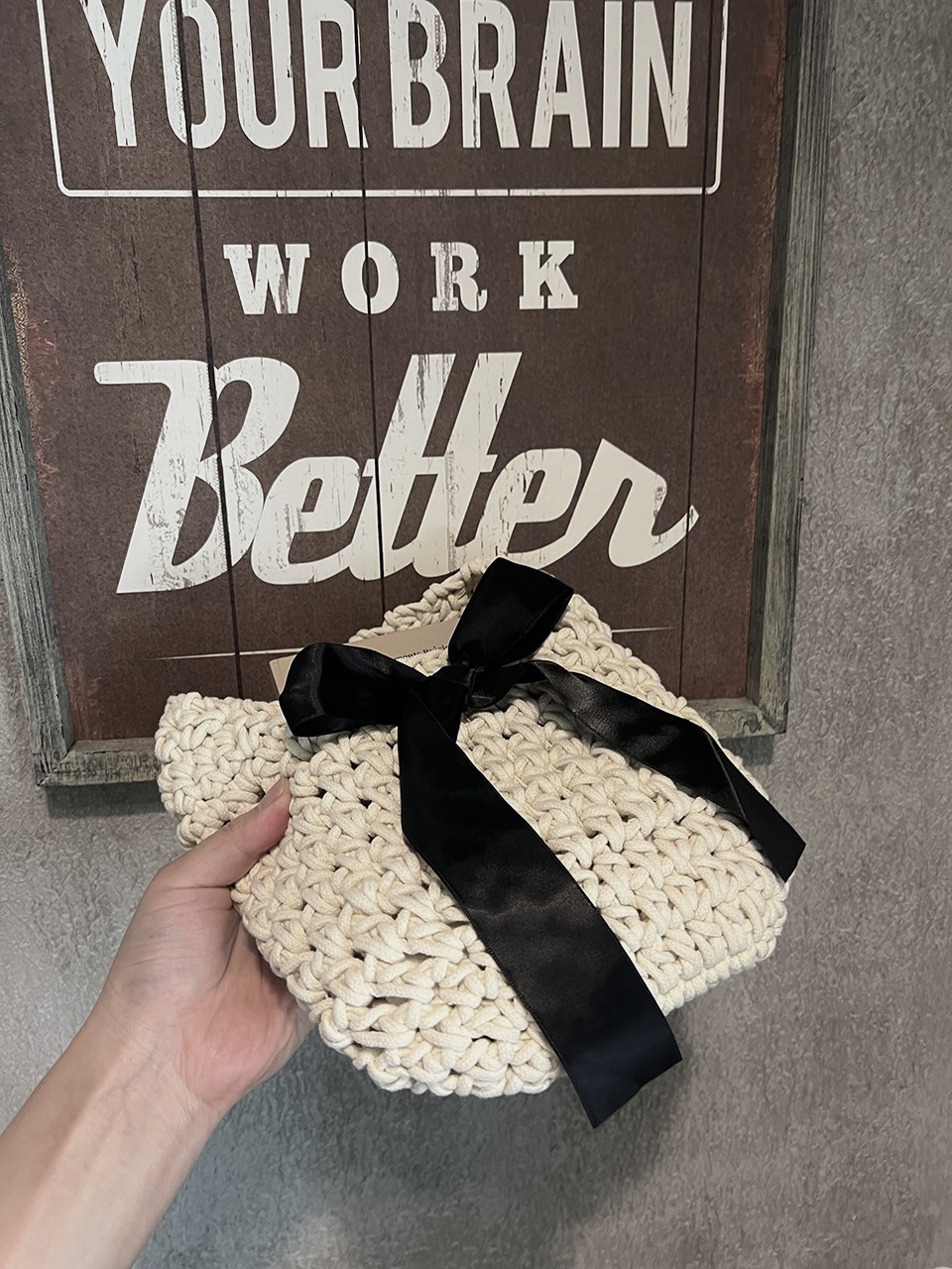 Ribbon Ballet Core Knit Tote Bag (5 colors)
