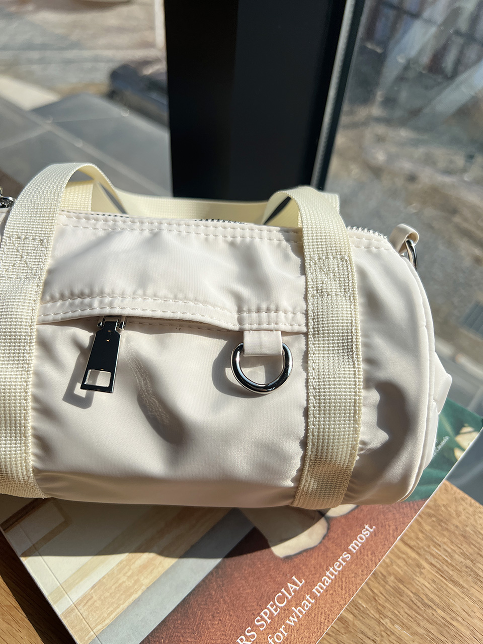 Nylon mini tote bag