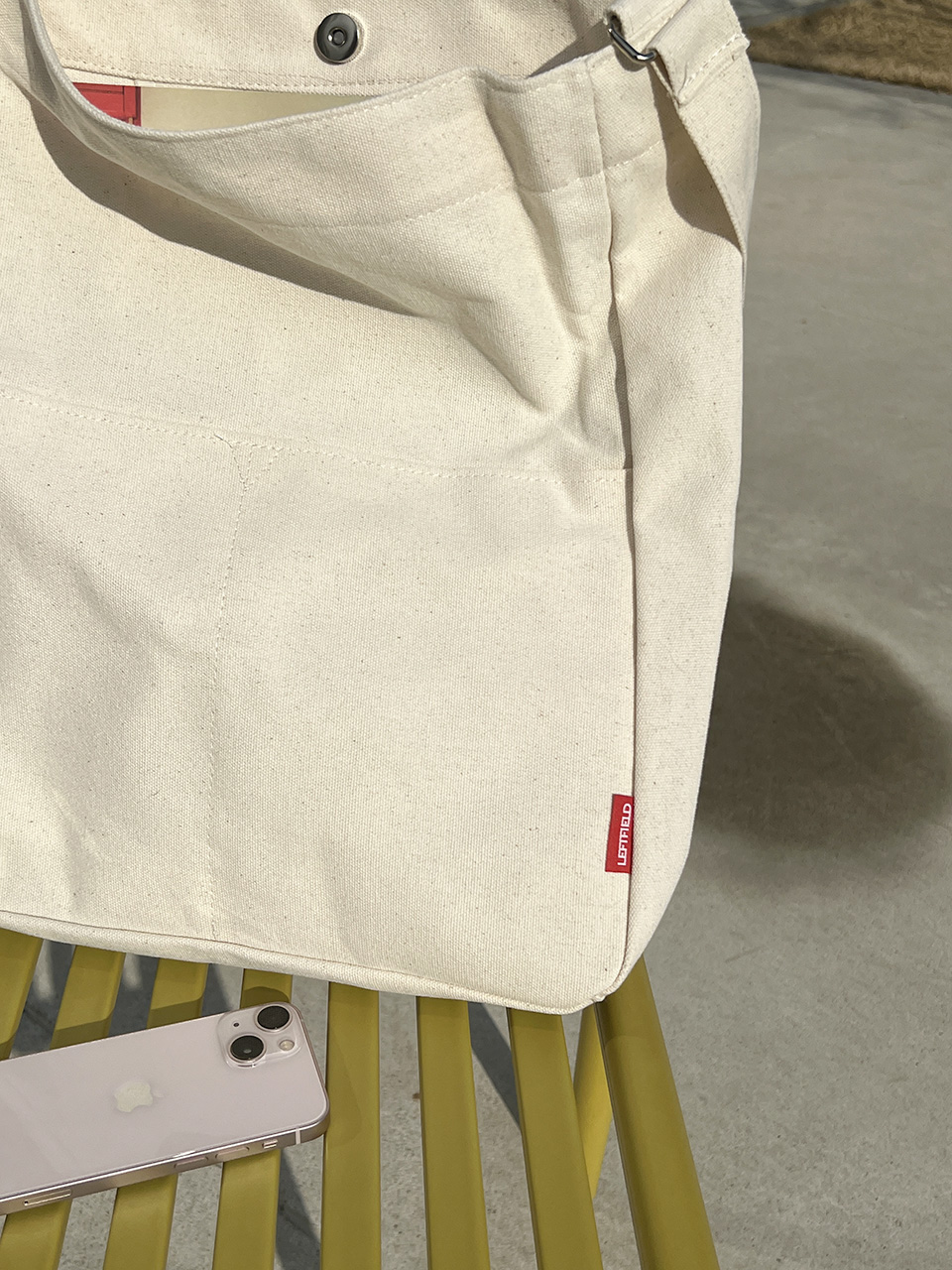 2-Pocket Plain Big Cloth Eco Bag (3 colors)