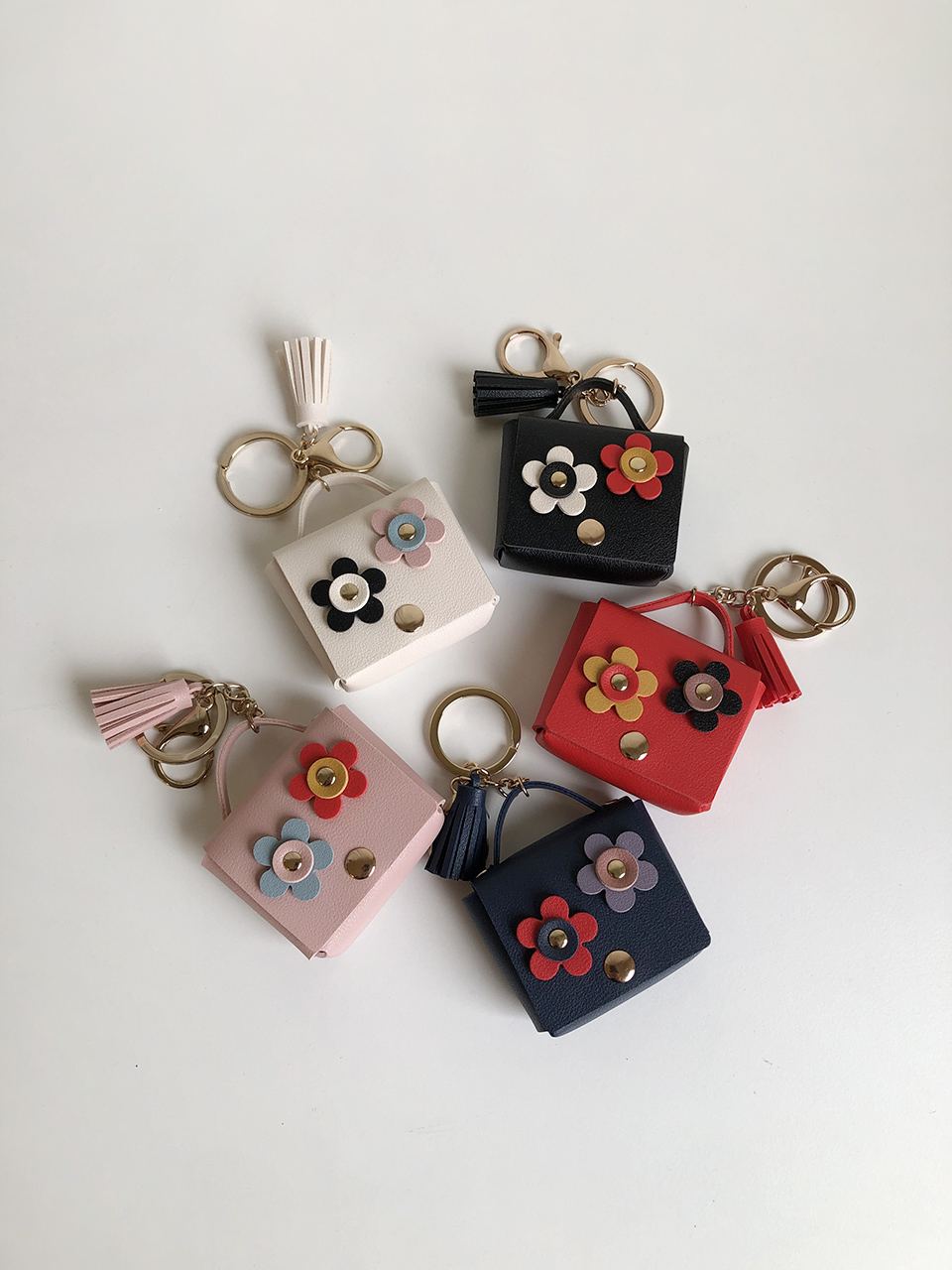 Flower AirPods Case Mini Bag Keyring (5 colors)