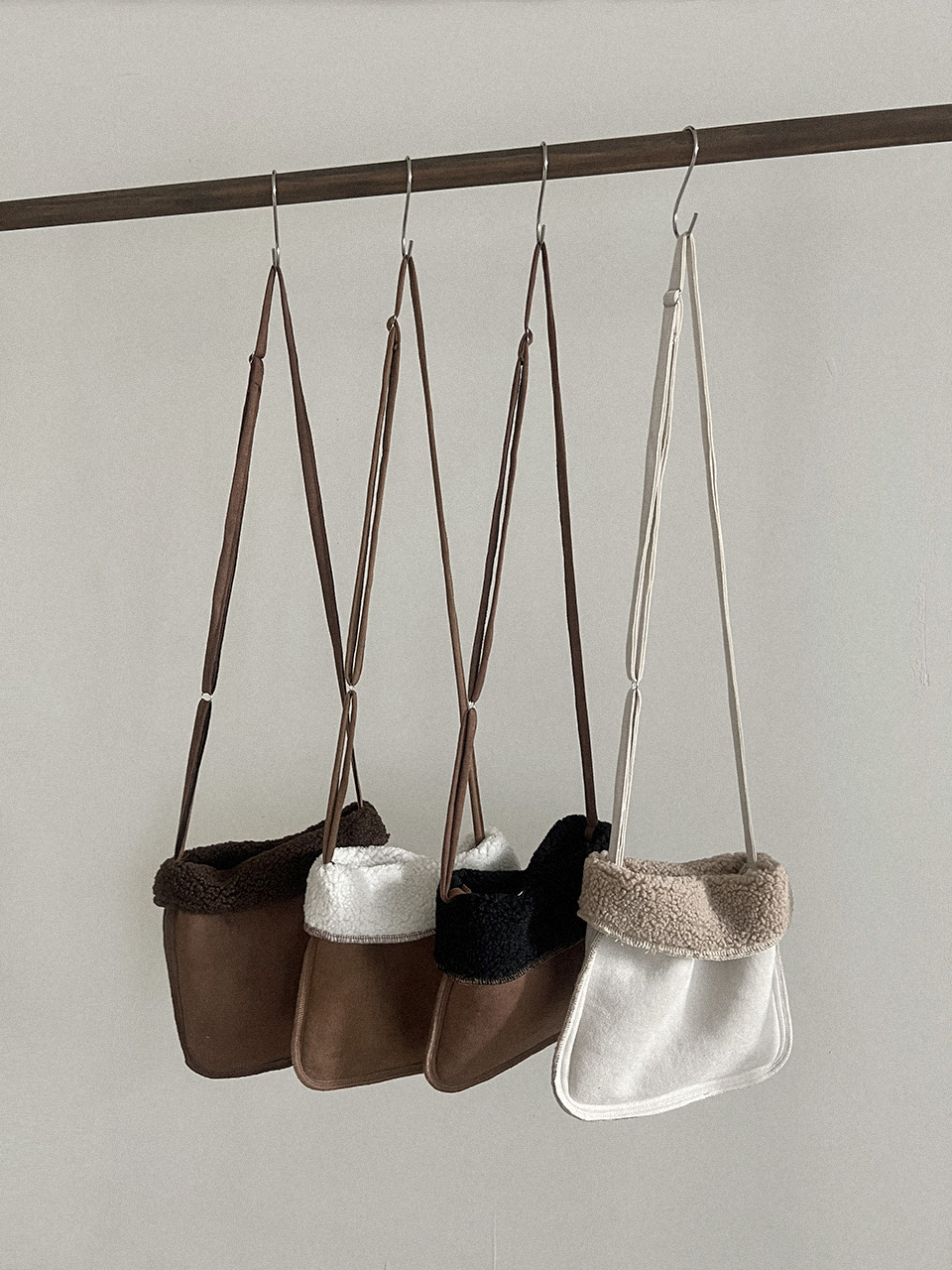 Sheepskin Boa Suede Mini Shoulder Bag
