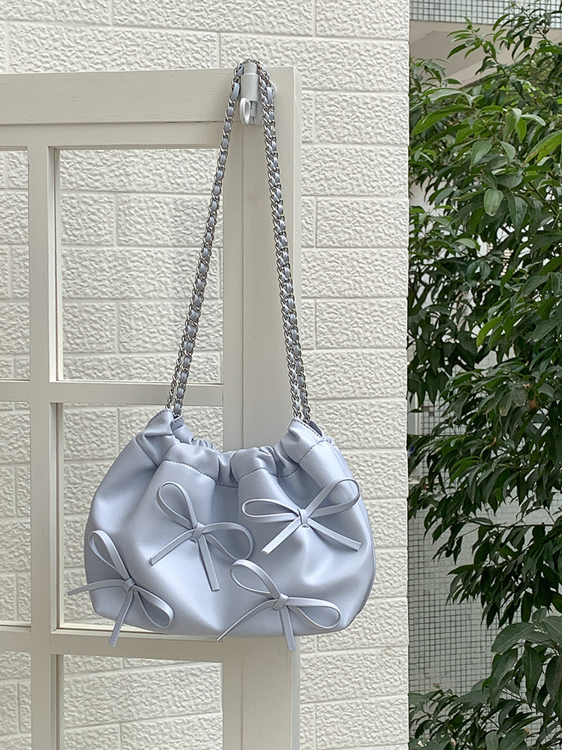 Ribbon Ballet Core Shirring Chain Shoulder Bag (6 colors)