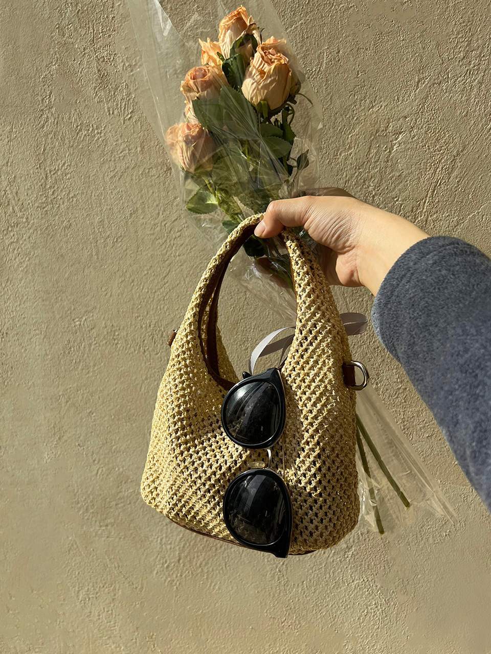 Sevier Rattan 2-Way Summer Mini Tote Bag