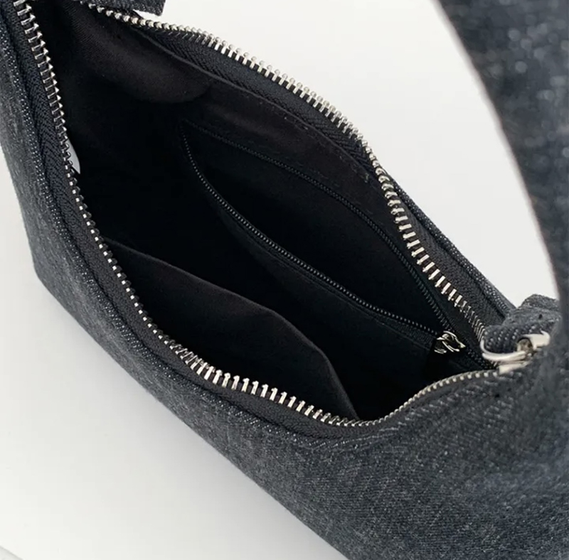 Blooming Round Denim Shoulder Bag