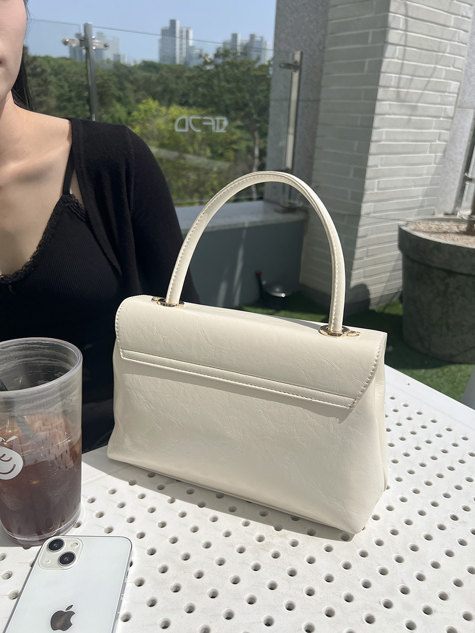 Square buckle tote bag (6 colors)