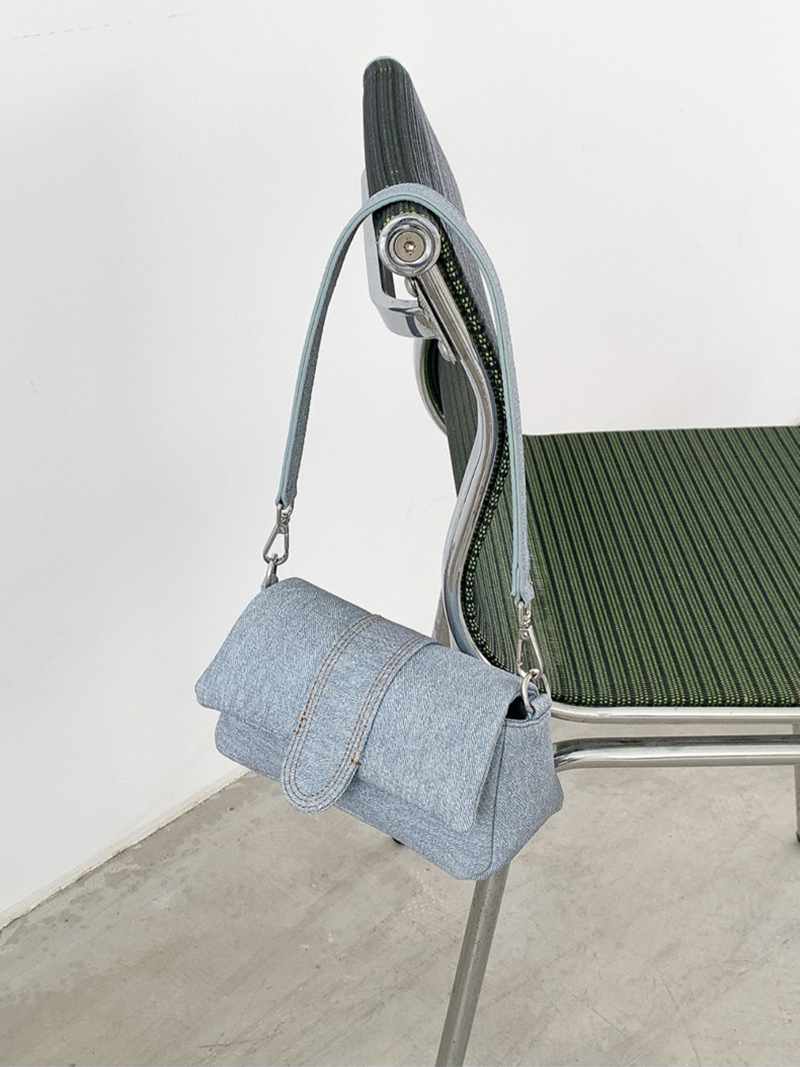 Denim Leather Mini Tote Bag (3 colors)