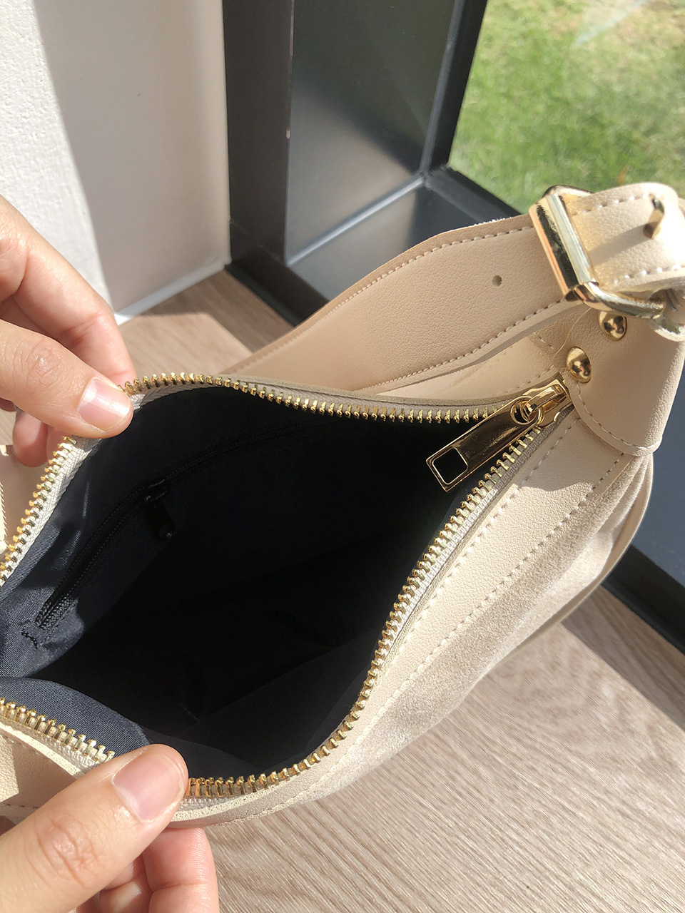 Suede Mini Two-Strap Shoulder Bag