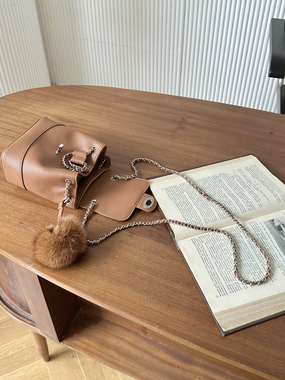 [Fur Keychain Included] Boel Mini Chain Shoulder Bag