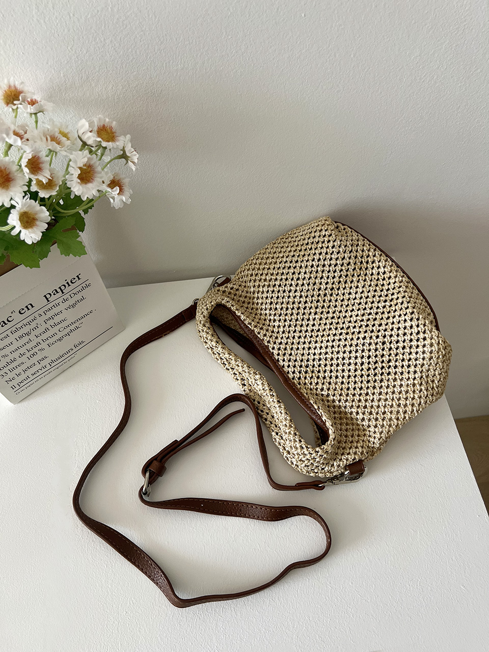 Sevier Rattan 2-Way Summer Mini Tote Bag