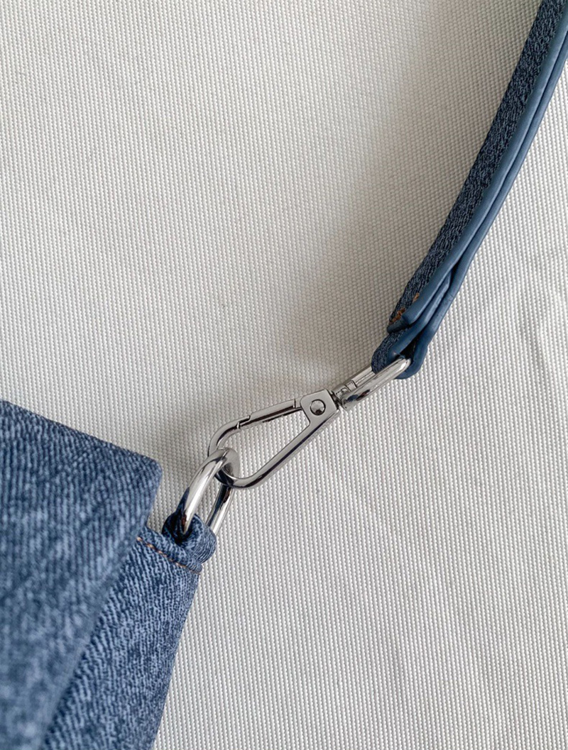 Denim Leather Mini Tote Bag (3 colors)