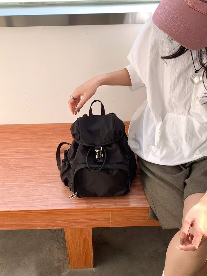 Casual nylon mini backpack