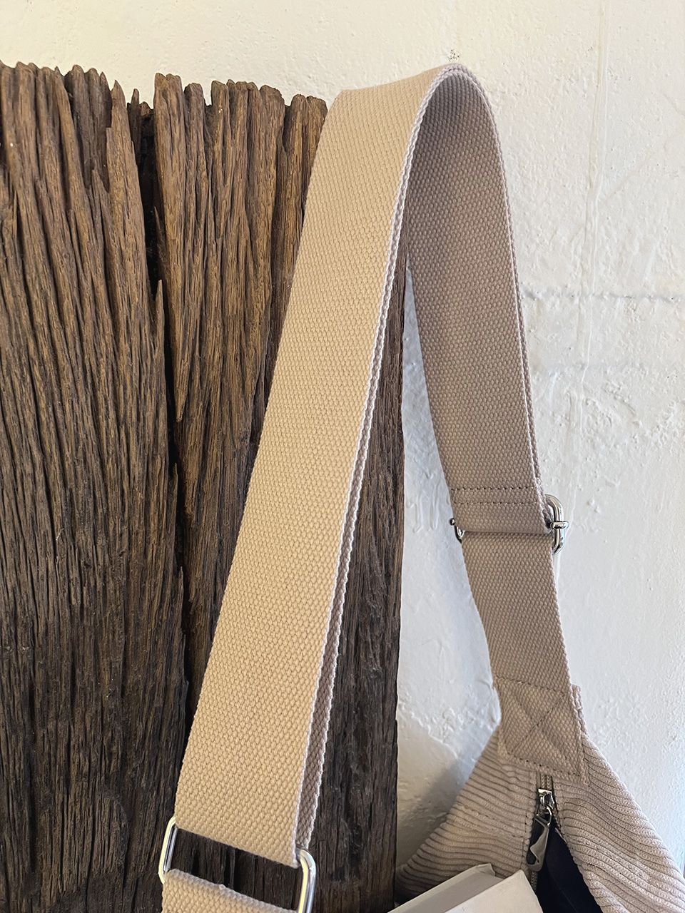 Corduroy Pocket Big Cross Eco Bag (6 colors)