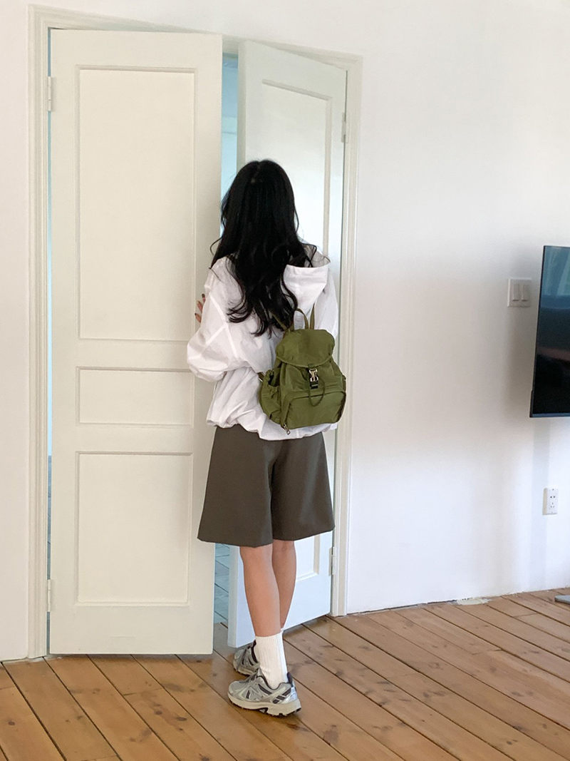 Casual nylon mini backpack