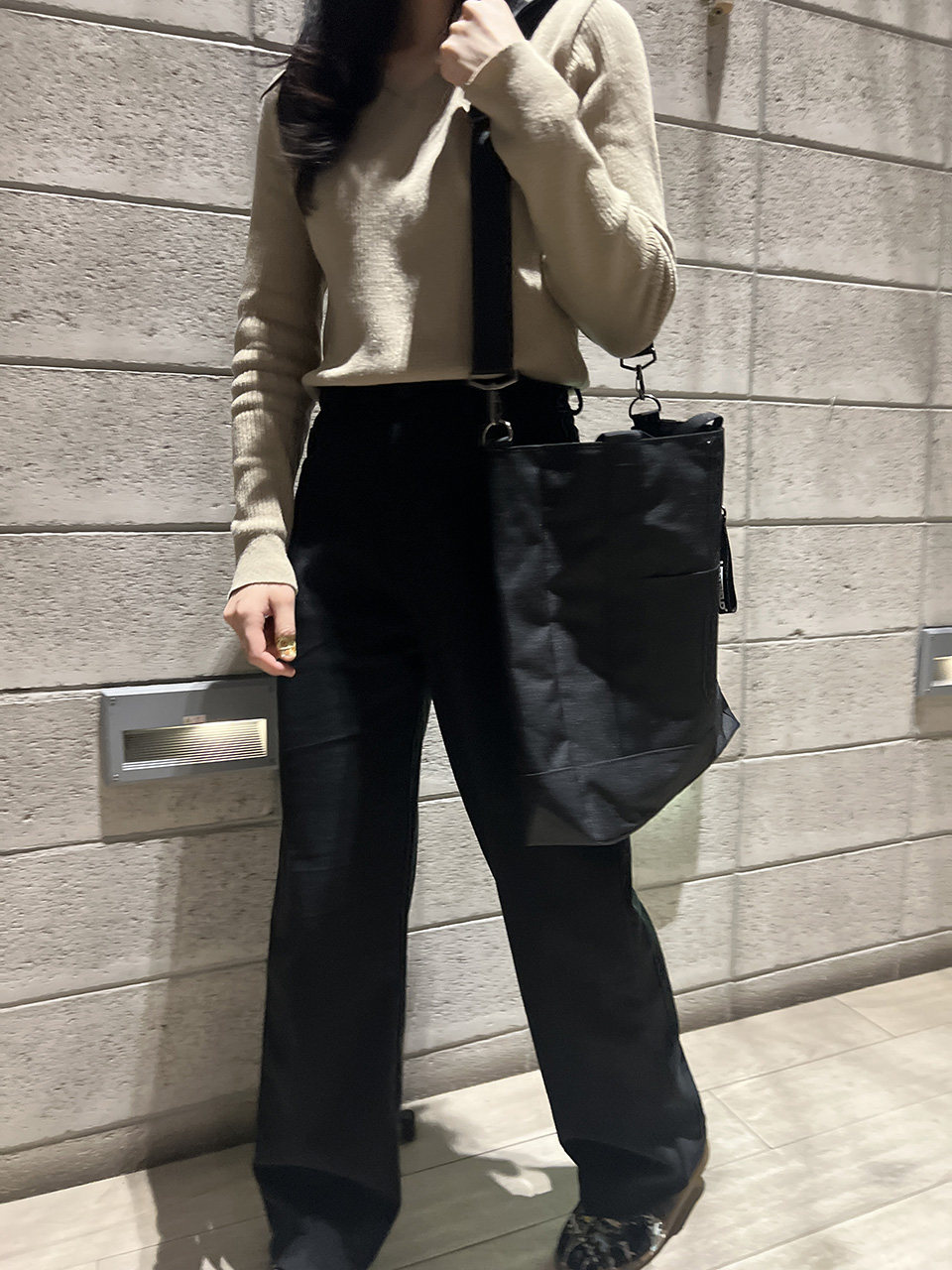 Canvas fabric pocket large cross eco bag