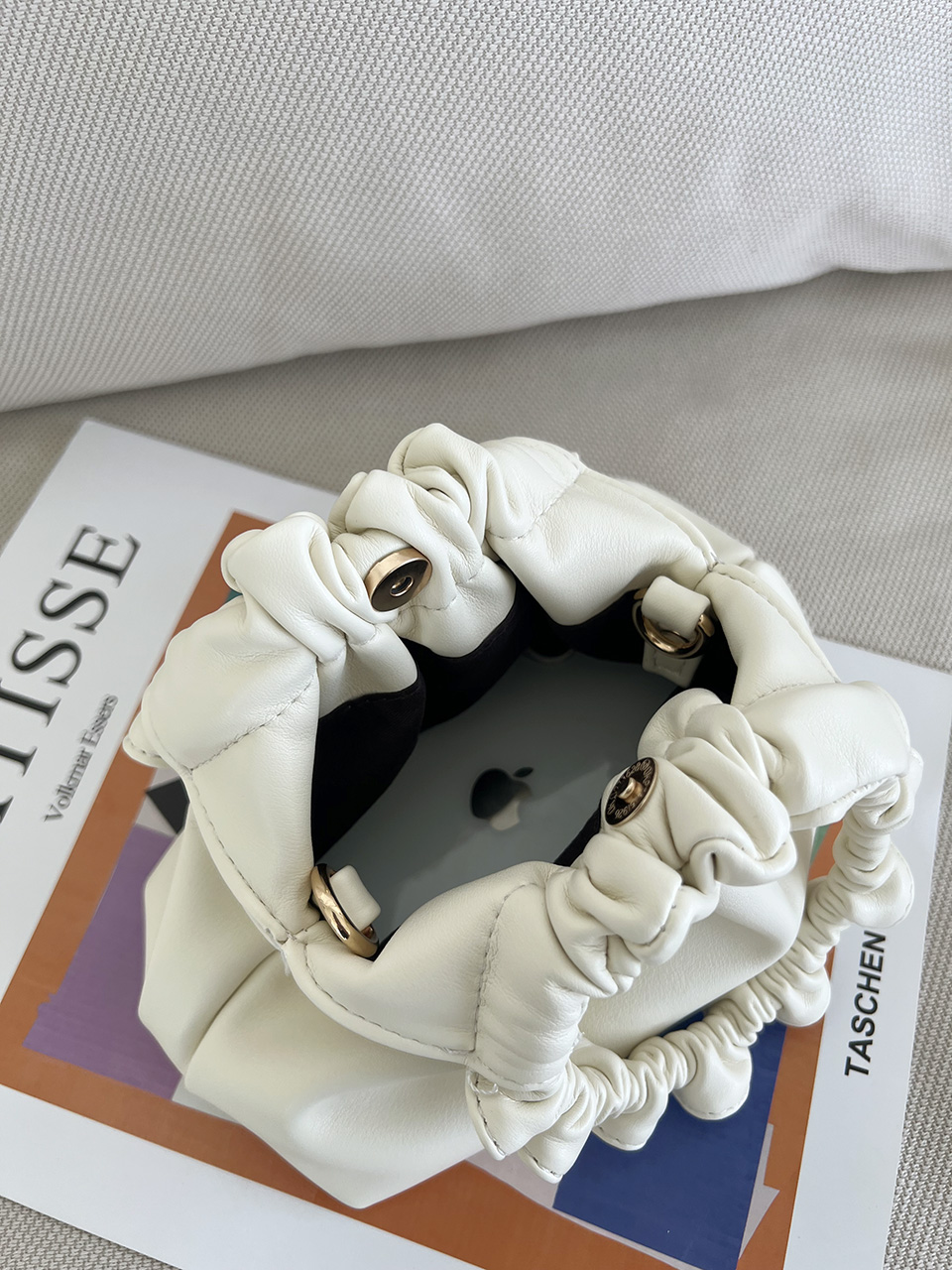 Andaz Shirred Mini Flame Chain Bag