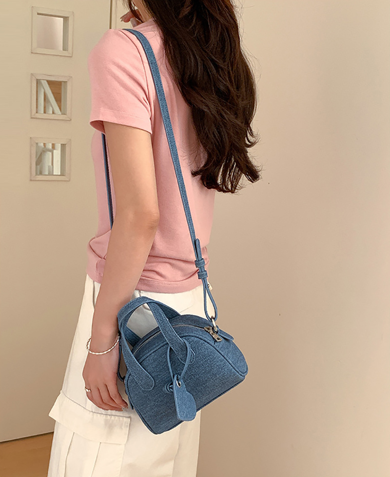 [Denim] Heart Keyring Mini Tote Bag (3 colors)