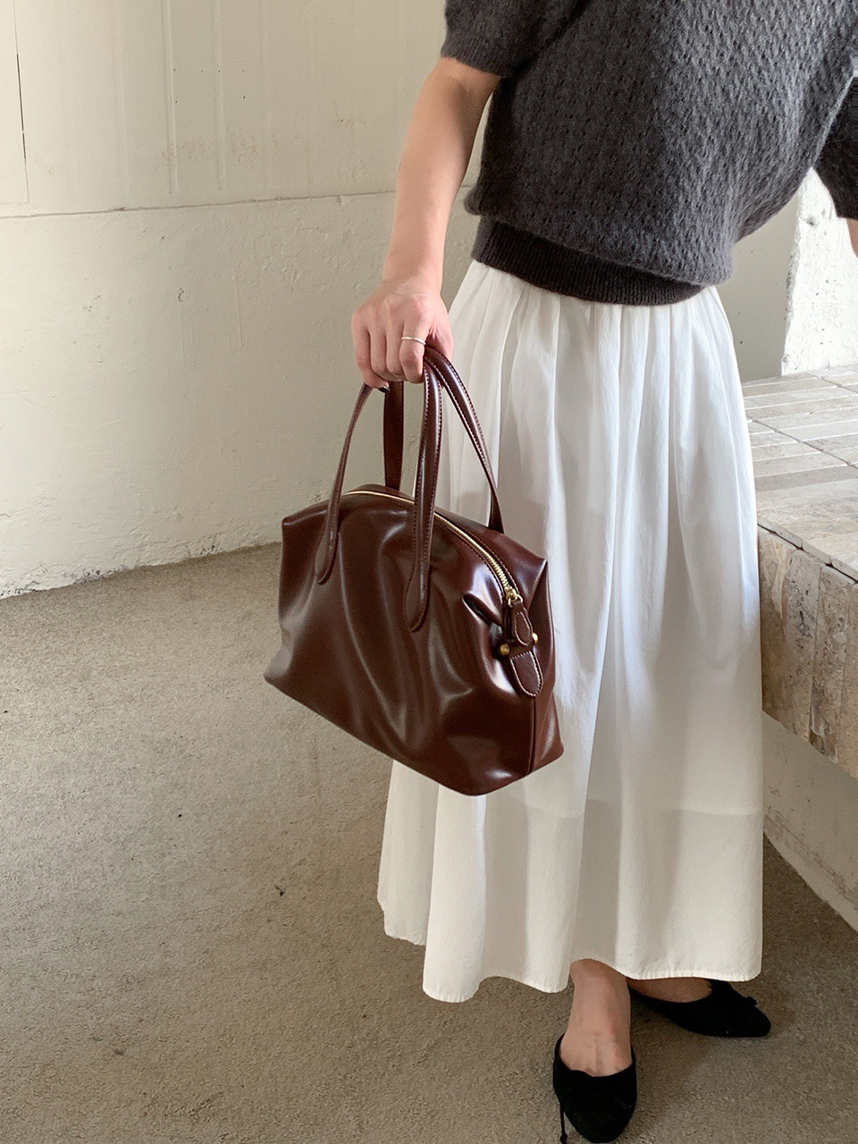 Enamel Square Tote Bag (4 colors)
