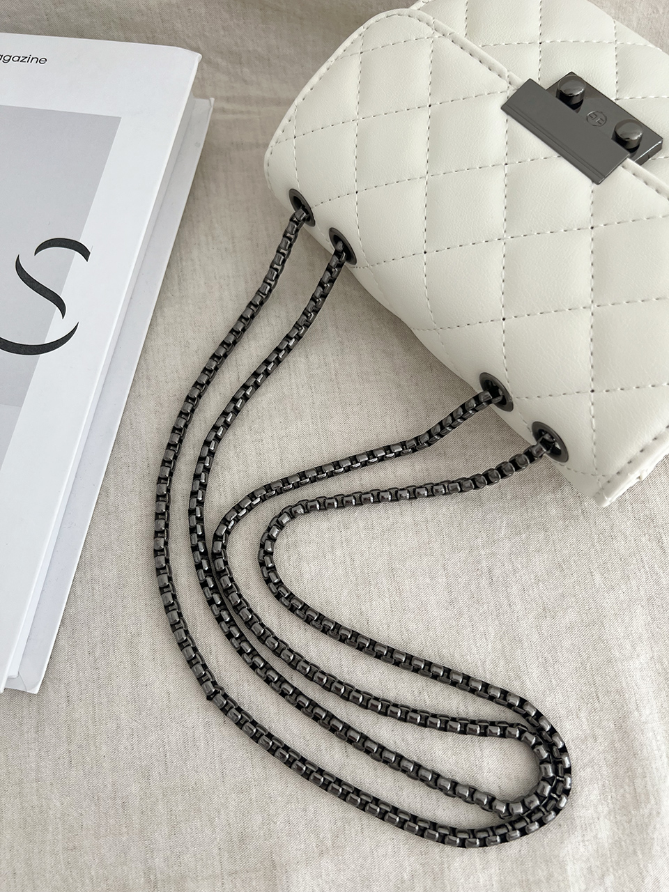 Kate Quilted Square Mini Chain Shoulder Bag