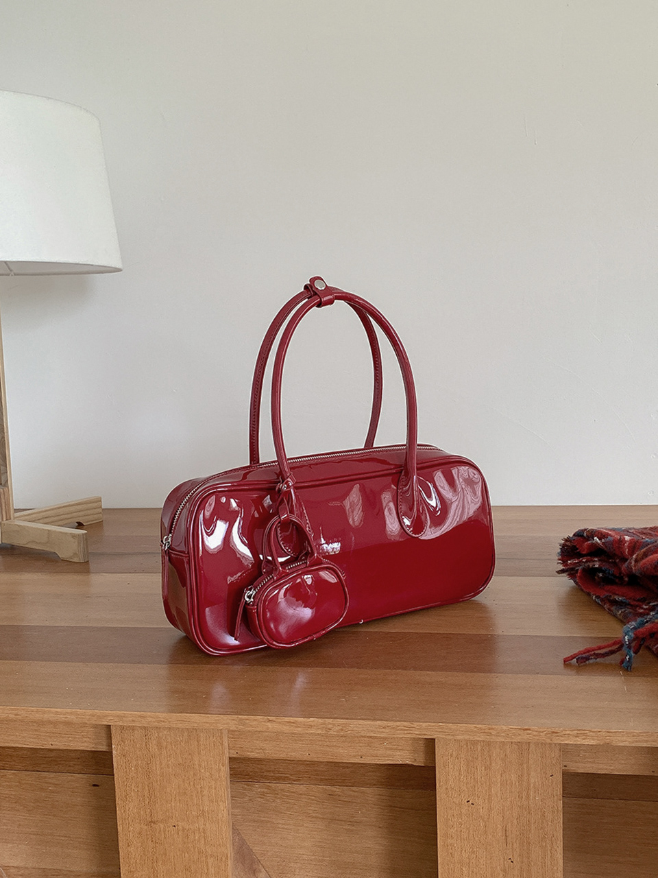 Leather Square Tote Bag/Shoulder Bag