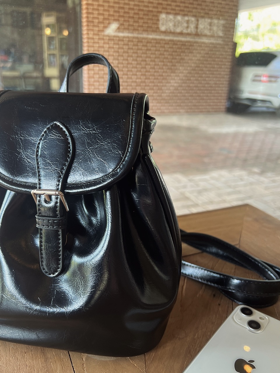Wrinkle Buckle Bucket Mini Backpack (5 colors)