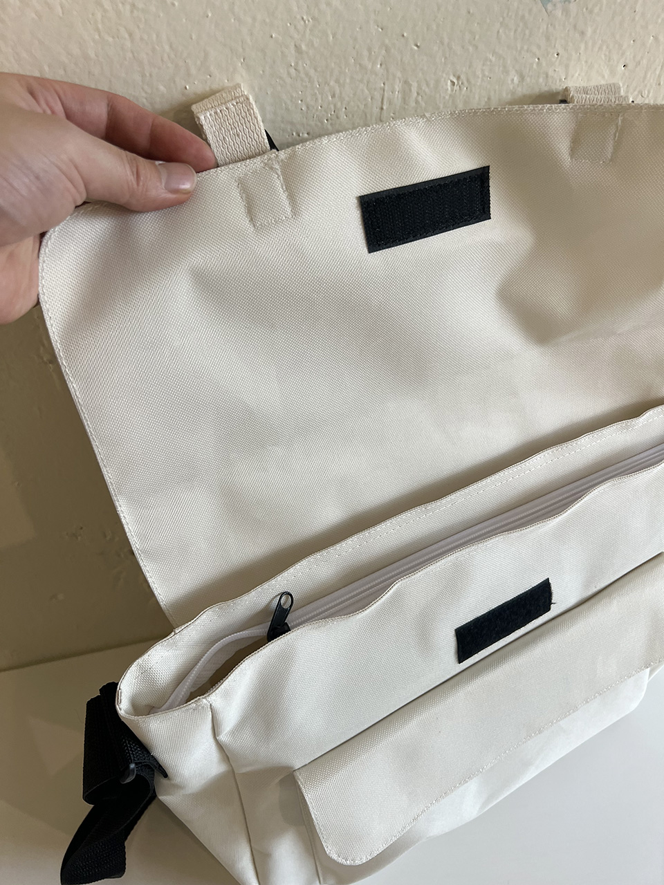 Canvas Classic Zipper Big Cross Messenger Eco Bag (2 colors)