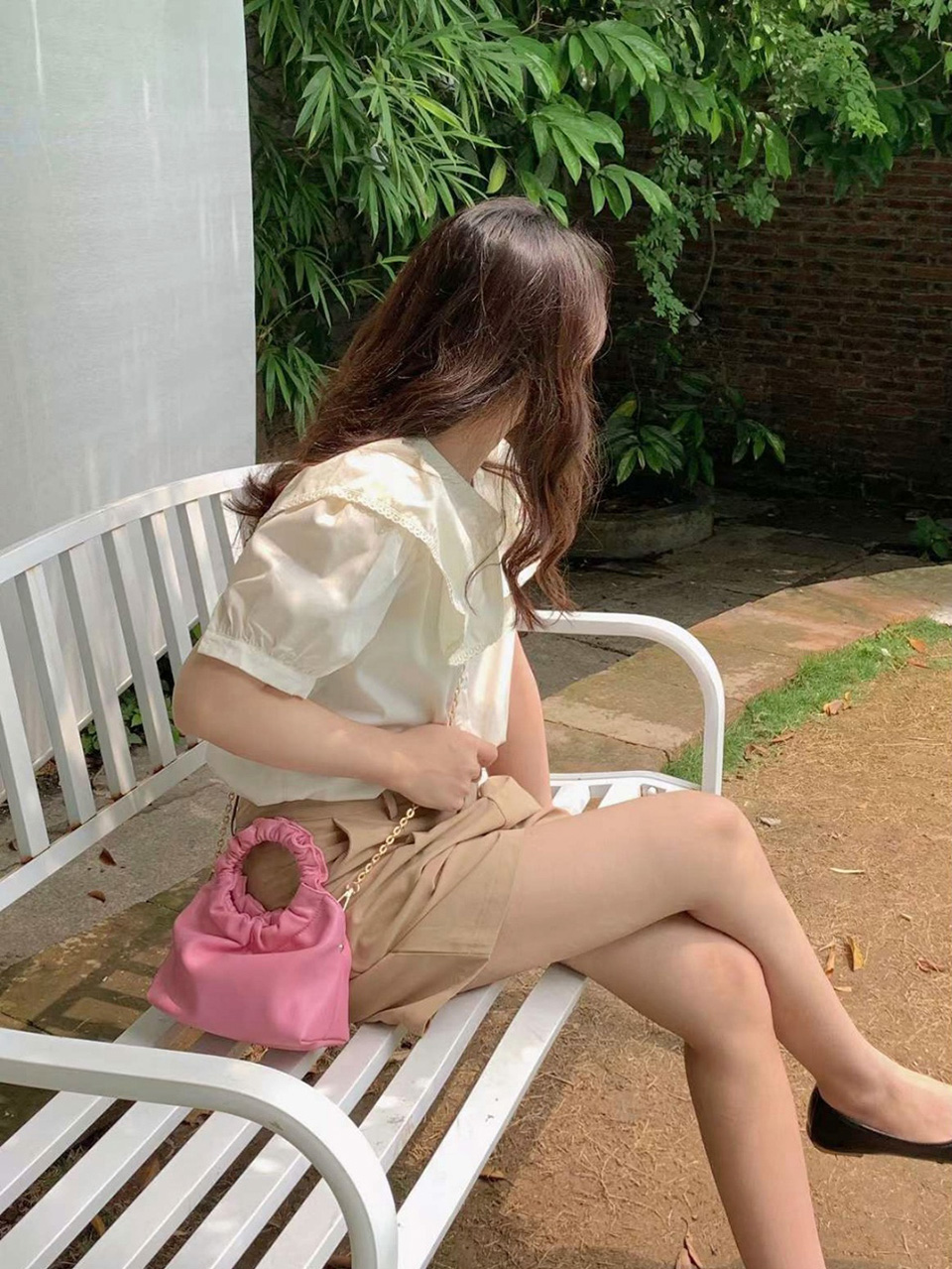 Andaz Shirred Mini Flame Chain Bag