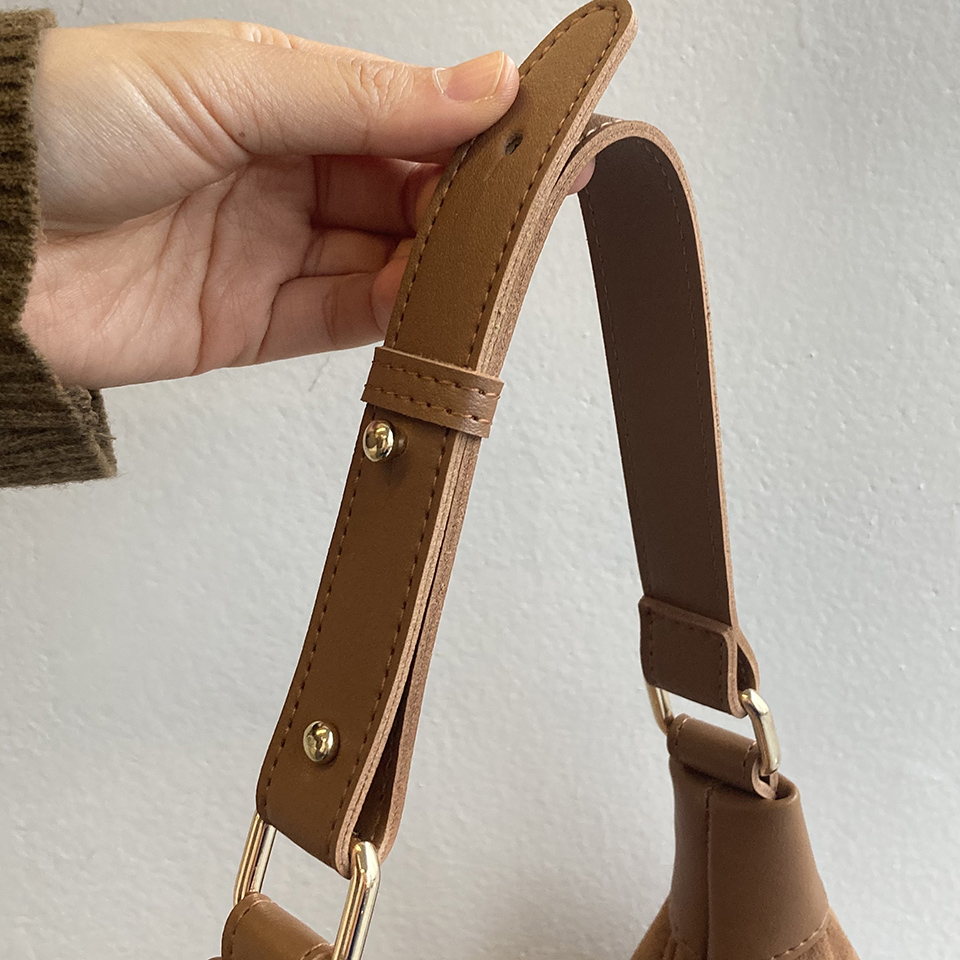 Suede shoulder bag