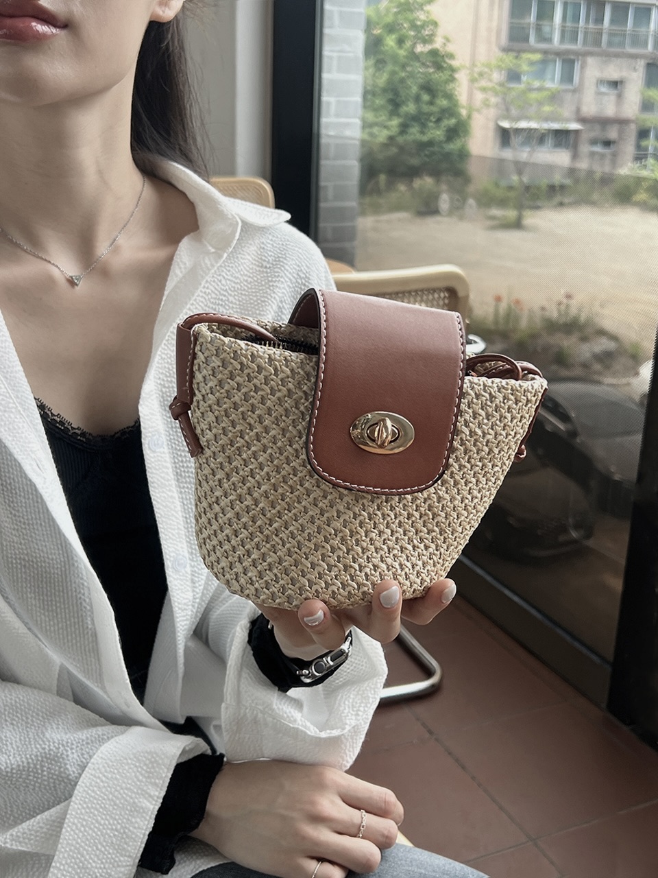 Medium Buckle Flap Mini Crossbody Bag (2 colors)