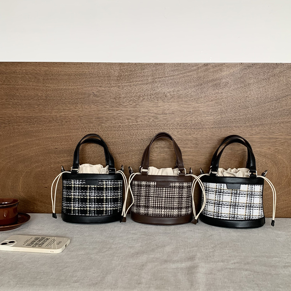Ofen Classic Check Mini Bucket Bag