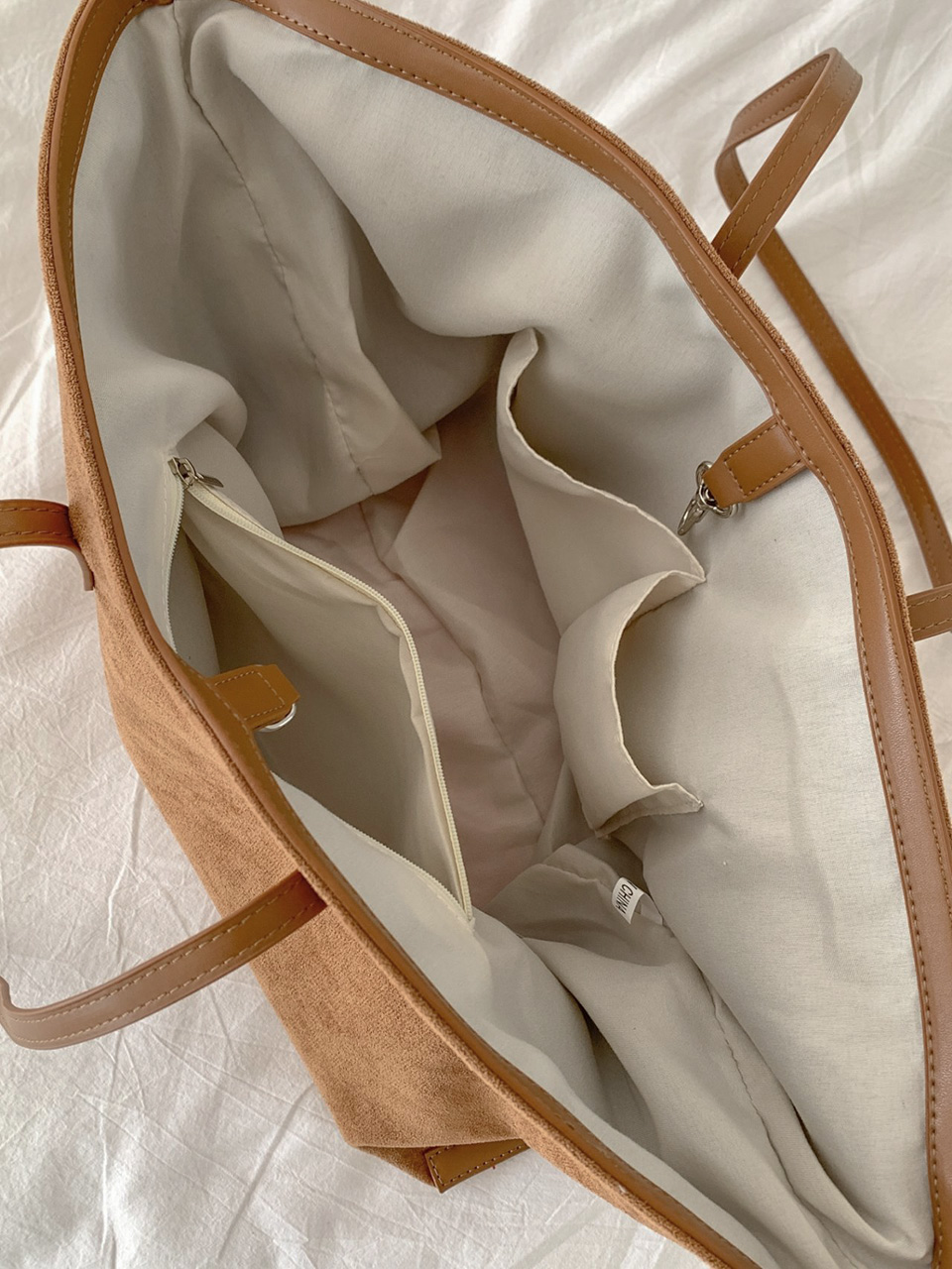 Suede Classic Leather Big Tote Bag/Shoulder Bag