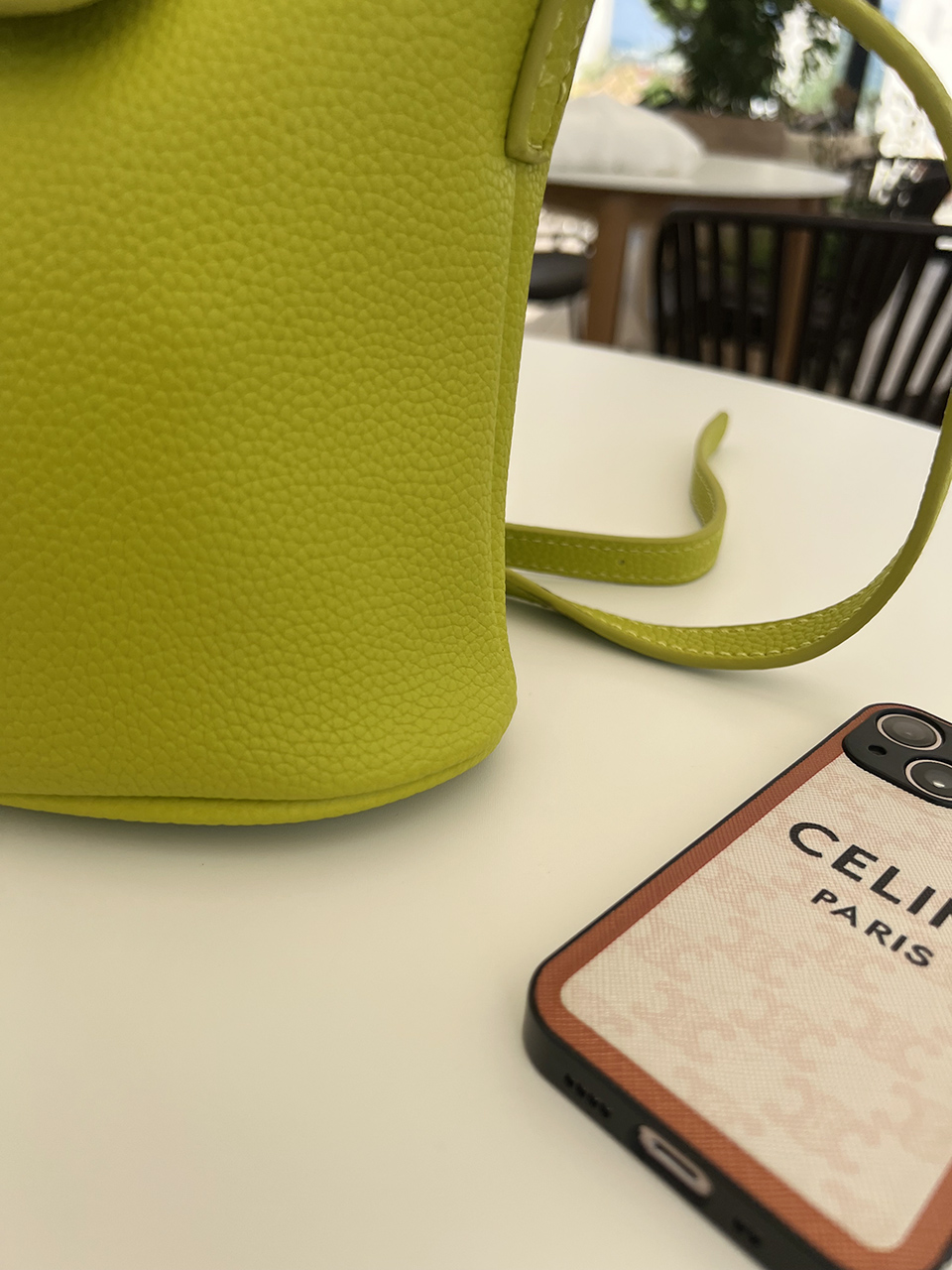 Button-belted mini cross-shoulder bag