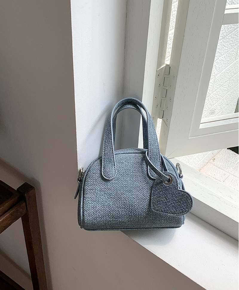 [Denim] Heart Keyring Mini Tote Bag (3 colors)
