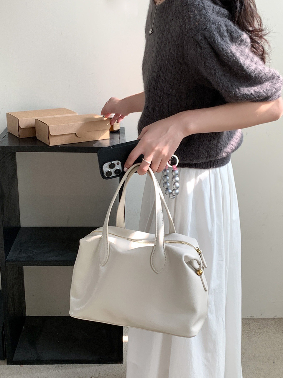 Enamel Square Tote Bag (4 colors)