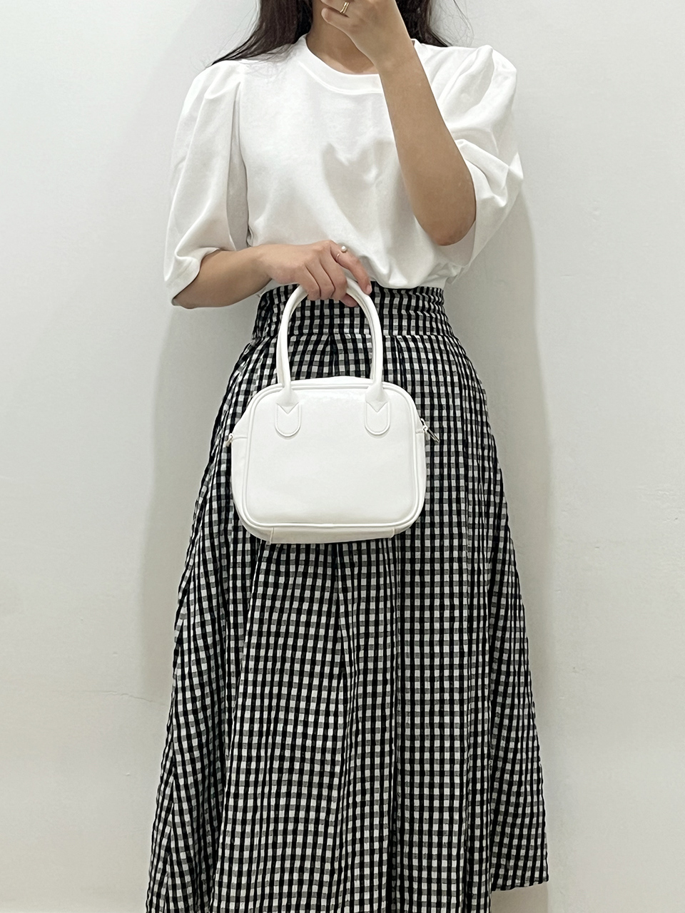 Tammy Square Silver 2-Way Tote Bag