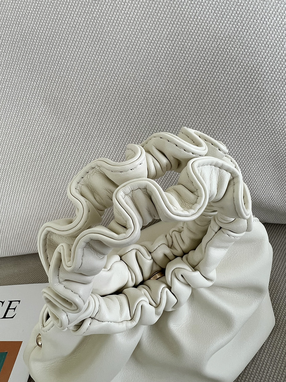 Andaz Shirred Mini Flame Chain Bag