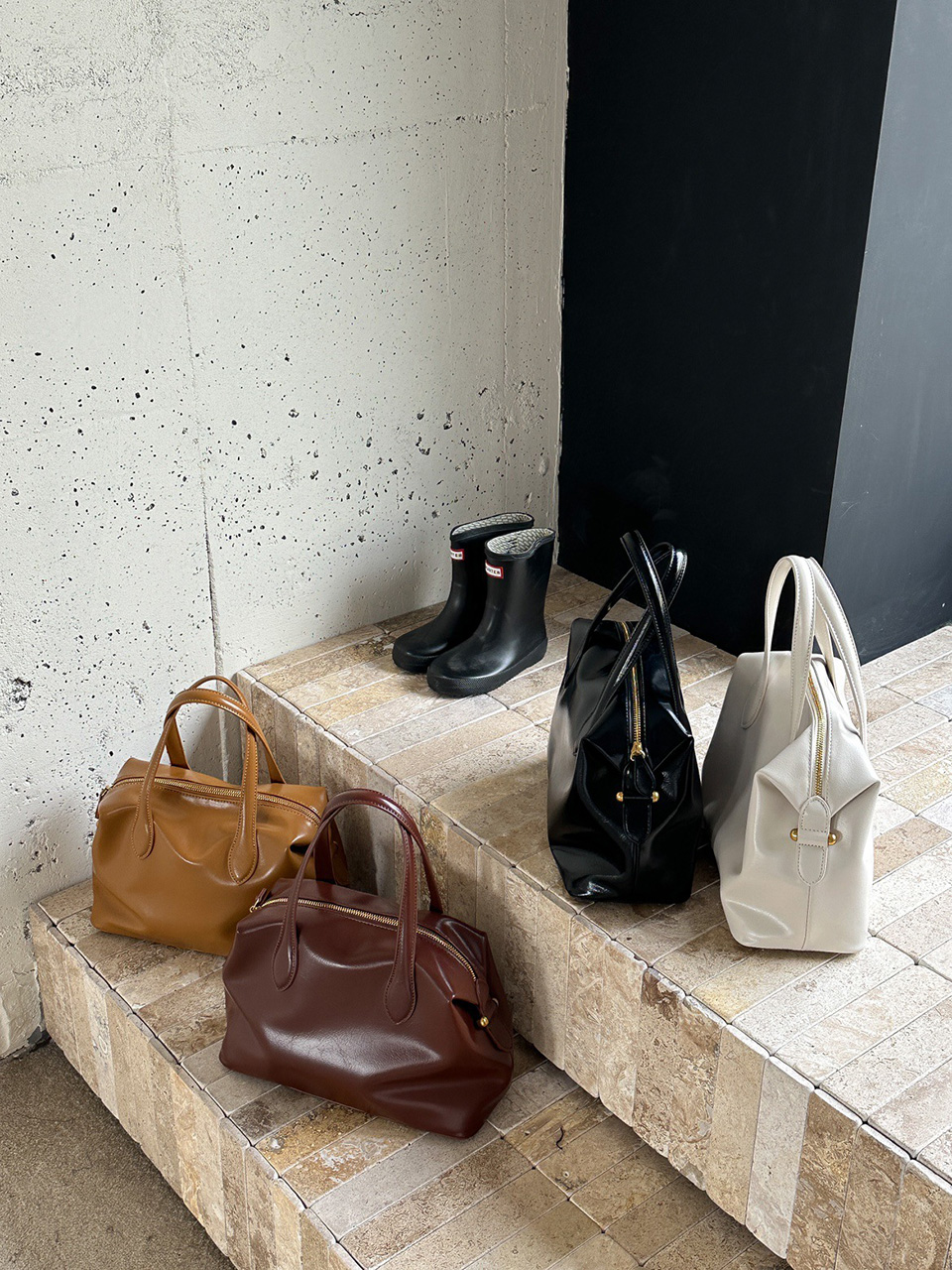 Enamel Square Tote Bag (4 colors)