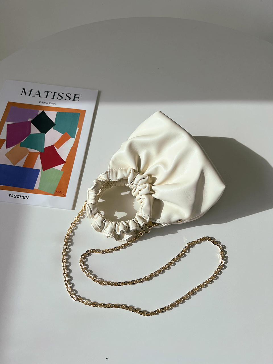 Andaz Shirred Mini Flame Chain Bag