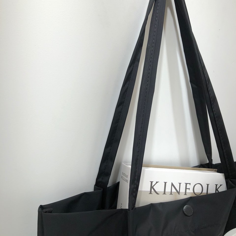 [Waterproof] Twill Two-Pocket Shopper Bag