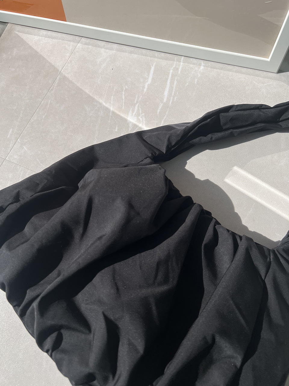 Shirring Daily Nylon Shoulder Bag