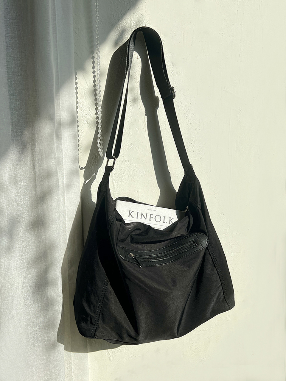 Nylon Zipper Big Cloth Eco Bag (4 colors)