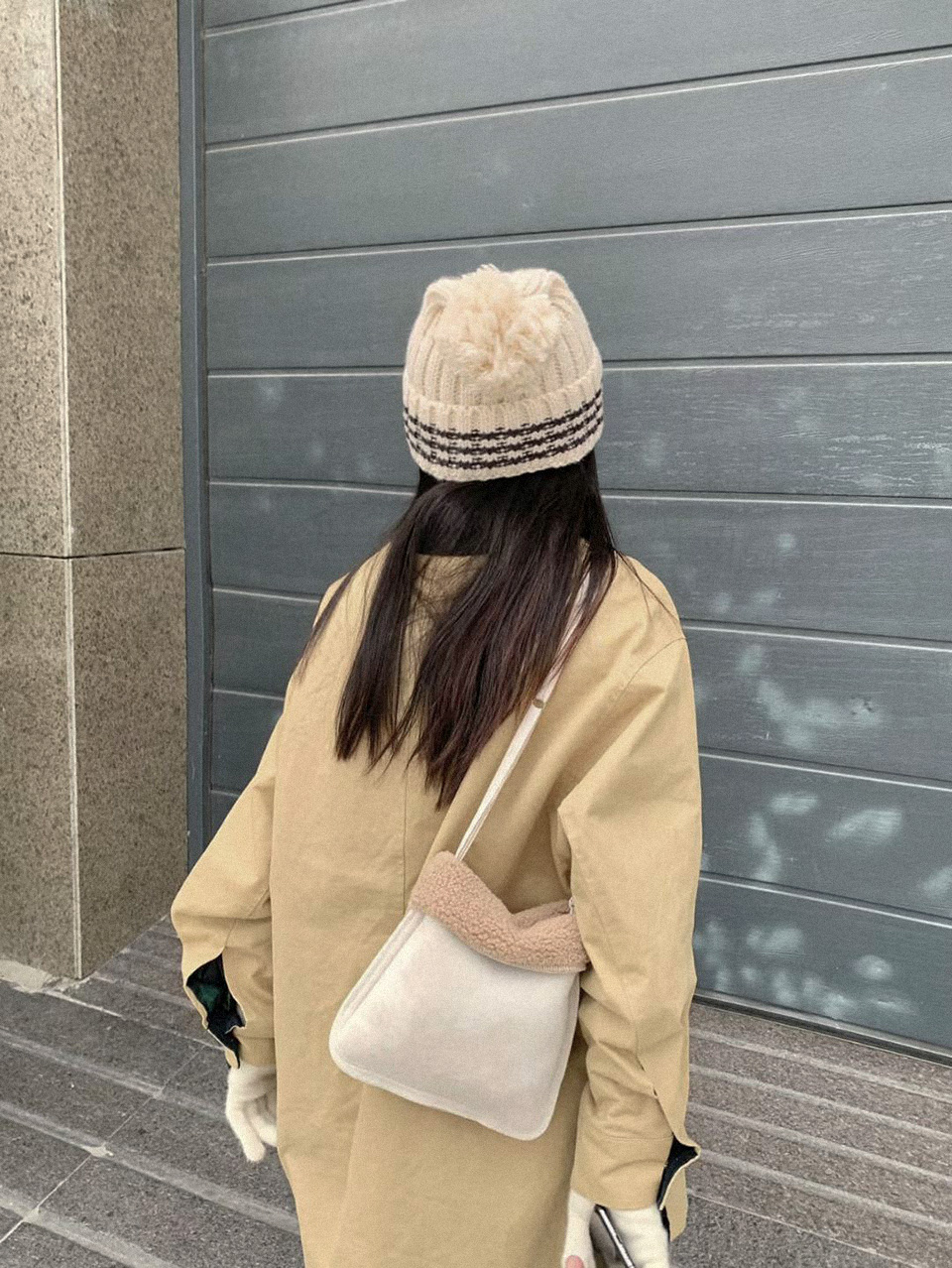 Sheepskin Boa Suede Mini Shoulder Bag