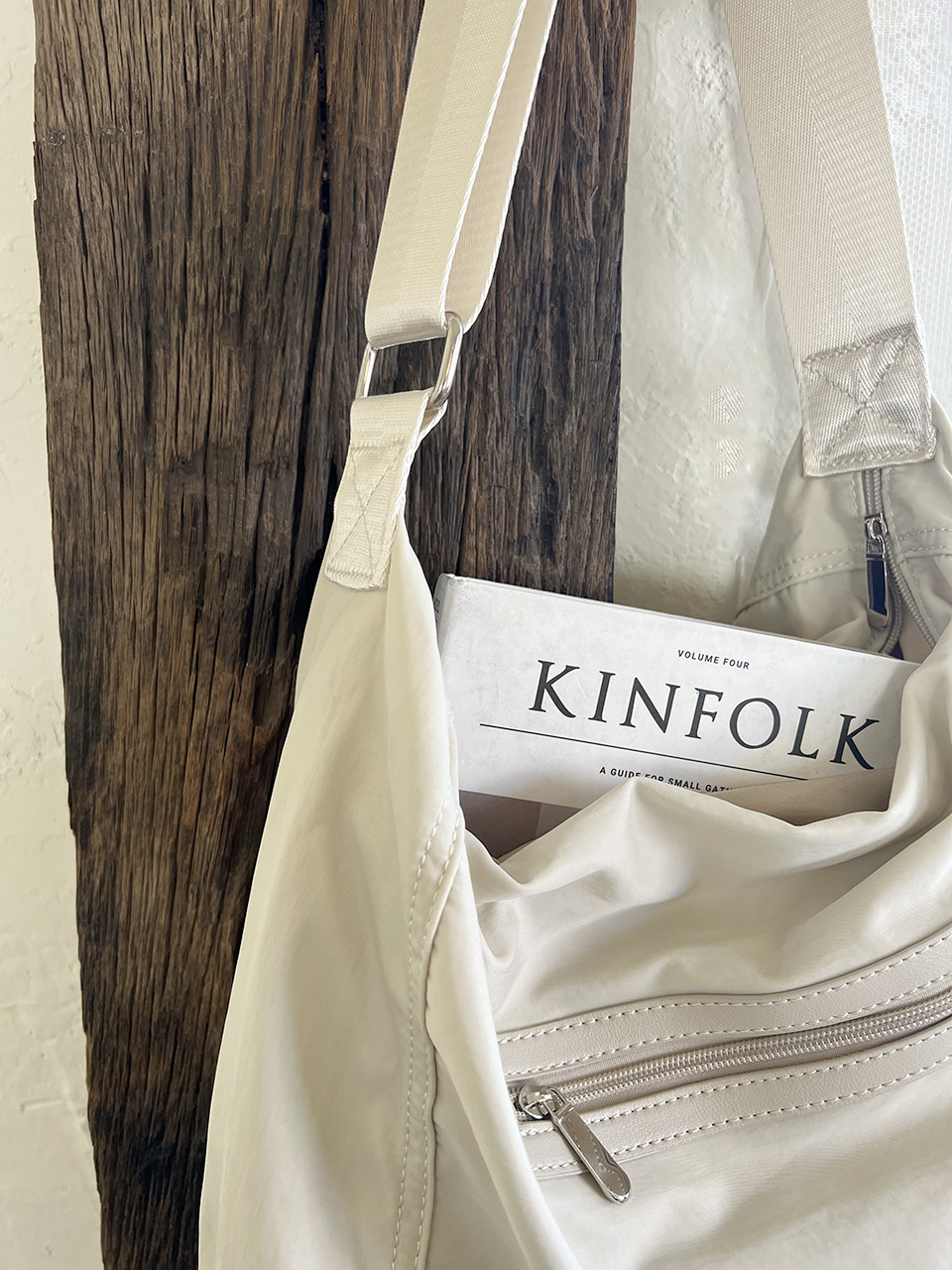 Nylon Zipper Big Cloth Eco Bag (4 colors)